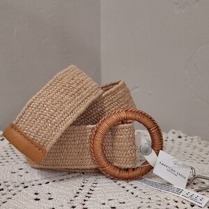 American Eagle Woven Belt Tan NWT 37"